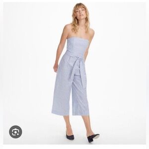 club Monaco square neck , blue white stripped jumpsuit US 2 - great condition